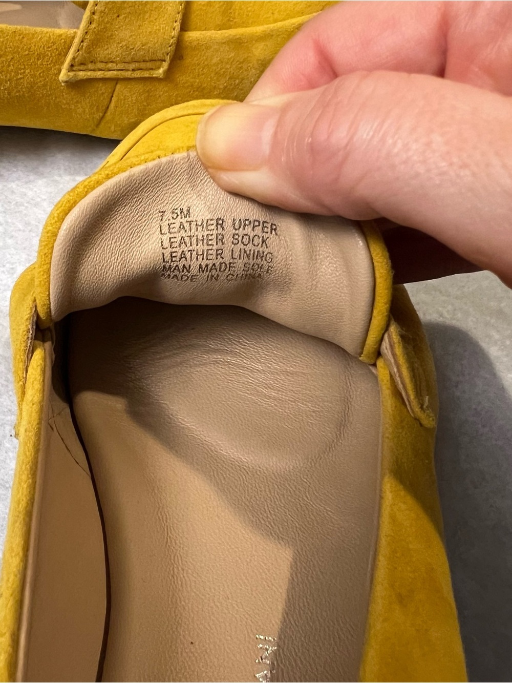 Antonio Melani Suede penny loafers in mustard yellow size 7 1/2 - Picture 10 of 12